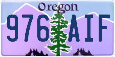 OR license plate 976AIF