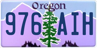 OR license plate 976AIH