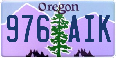 OR license plate 976AIK