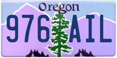 OR license plate 976AIL