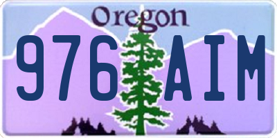 OR license plate 976AIM