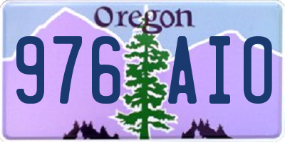 OR license plate 976AIO