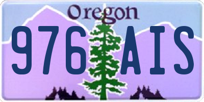 OR license plate 976AIS