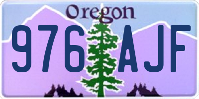 OR license plate 976AJF