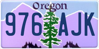 OR license plate 976AJK