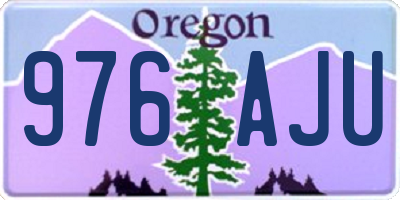 OR license plate 976AJU