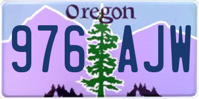 OR license plate 976AJW