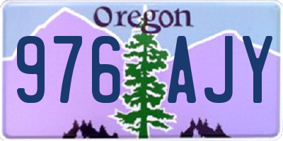 OR license plate 976AJY