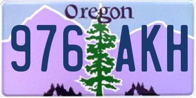OR license plate 976AKH