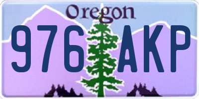 OR license plate 976AKP