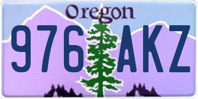 OR license plate 976AKZ