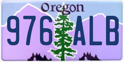 OR license plate 976ALB