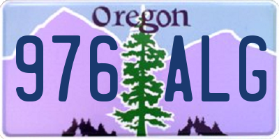 OR license plate 976ALG