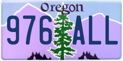 OR license plate 976ALL