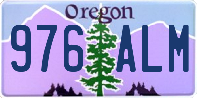 OR license plate 976ALM