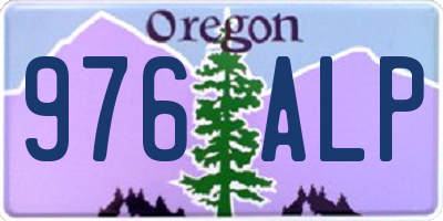OR license plate 976ALP