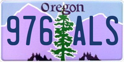 OR license plate 976ALS