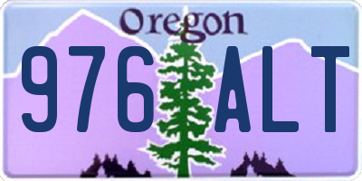 OR license plate 976ALT