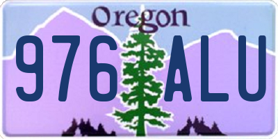 OR license plate 976ALU