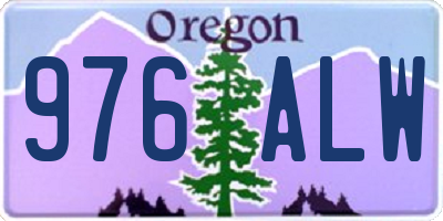 OR license plate 976ALW