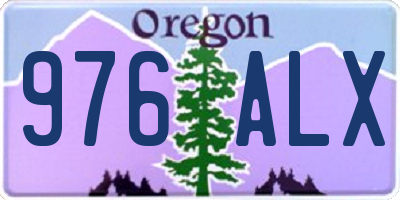 OR license plate 976ALX