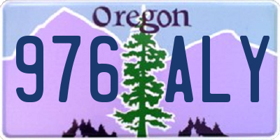 OR license plate 976ALY