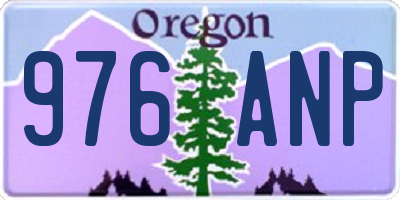 OR license plate 976ANP
