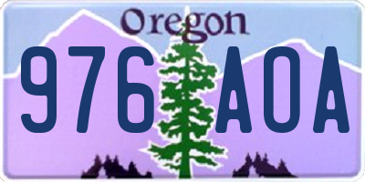 OR license plate 976AOA
