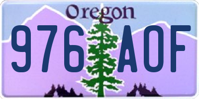 OR license plate 976AOF