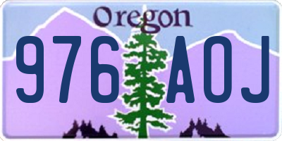 OR license plate 976AOJ
