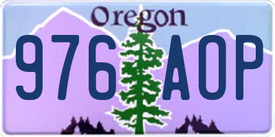 OR license plate 976AOP