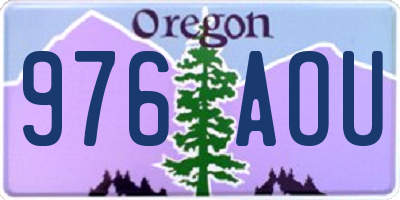 OR license plate 976AOU