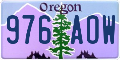 OR license plate 976AOW