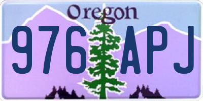 OR license plate 976APJ