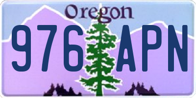 OR license plate 976APN