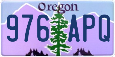 OR license plate 976APQ