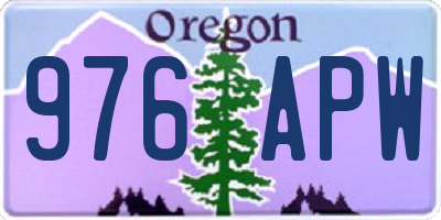 OR license plate 976APW