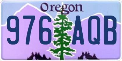 OR license plate 976AQB