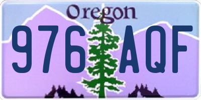 OR license plate 976AQF