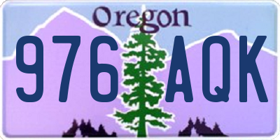 OR license plate 976AQK