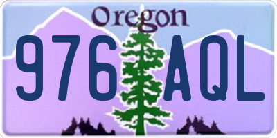 OR license plate 976AQL