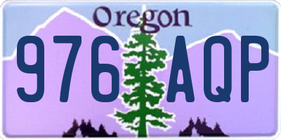 OR license plate 976AQP
