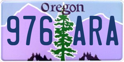 OR license plate 976ARA