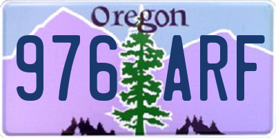 OR license plate 976ARF