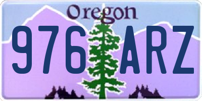 OR license plate 976ARZ