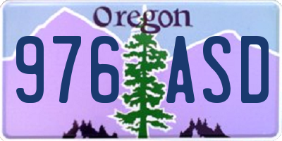 OR license plate 976ASD