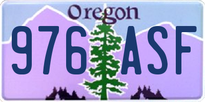 OR license plate 976ASF