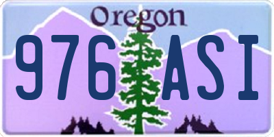 OR license plate 976ASI