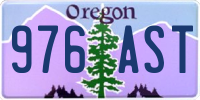 OR license plate 976AST