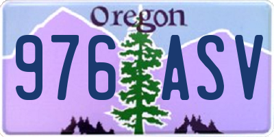OR license plate 976ASV